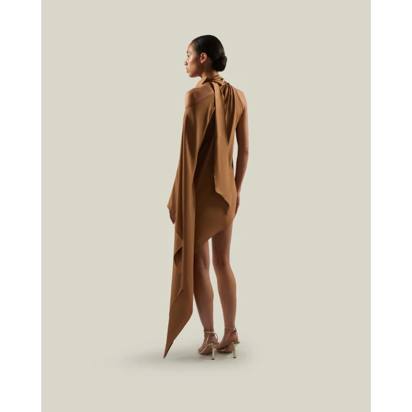 Taller Marmo Mini Atlas Dress - Dresses - Italian Luxury Evening Wear at Luxury Shoes 