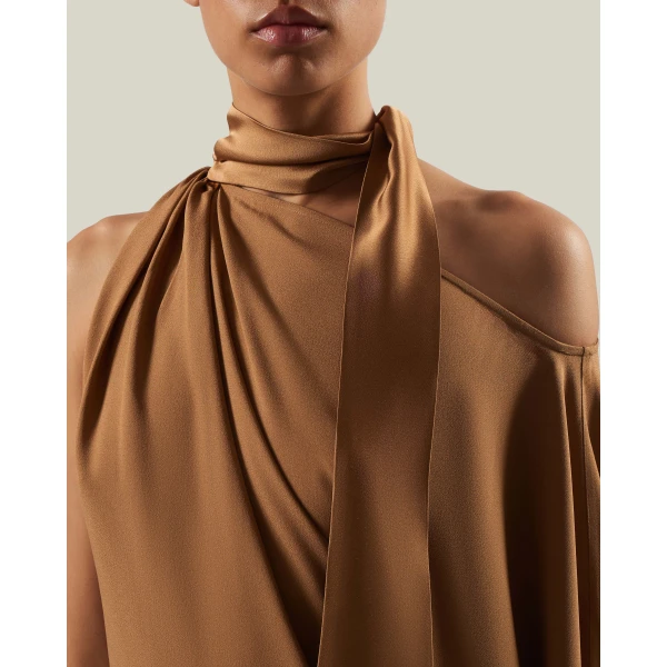 Taller Marmo Mini Atlas Dress - Dresses - Italian Luxury Evening Wear at Luxury Shoes 