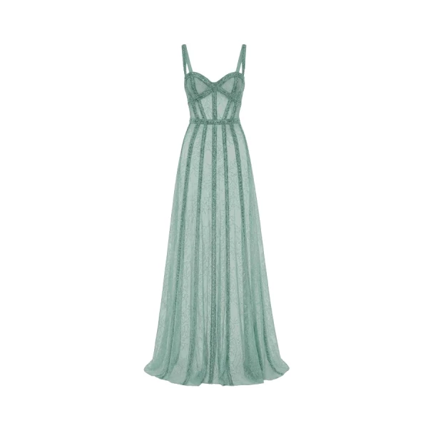 Tony Ward Chantilly Lace a Line Gown - Dresses - Lebanese Luxury Evening Wear at Luxury Shoes 