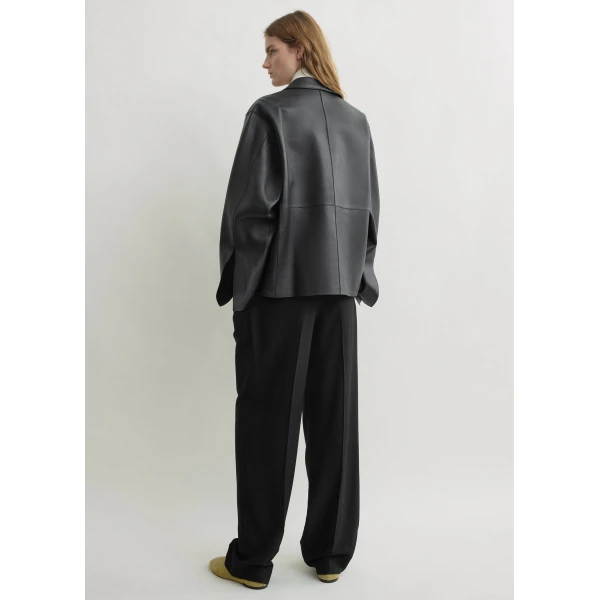 Totême Army leather jacket in Black - Jackets - Scandinavian Minimalist Luxury at Luxury Shoes 