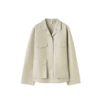 Totême Army leather jacket in Peanut - Jackets - Scandinavian Minimalist Luxury at Luxury Shoes 