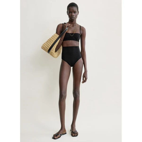 Totême Balconette bikini top in Black - Beachwear - Scandinavian Minimalist Luxury at Luxury Shoes 
