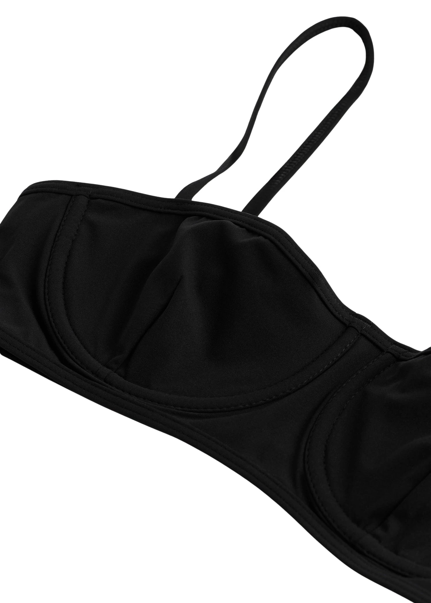 Toteme-Balconette-bikini-top-in-Black15004_nobg Totême Balconette bikini top in Black - Beachwear - Scandinavian Minimalist Luxury at Luxury Shoes