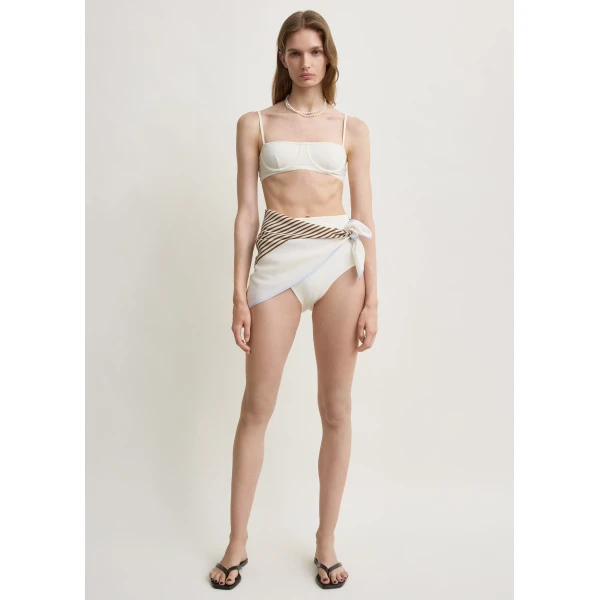 Totême Balconette bikini top in Ecru - Beachwear - Scandinavian Minimalist Luxury at Luxury Shoes 