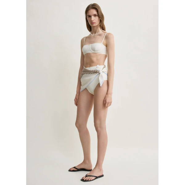 Totême Balconette bikini top in Ecru - Beachwear - Scandinavian Minimalist Luxury at Luxury Shoes 