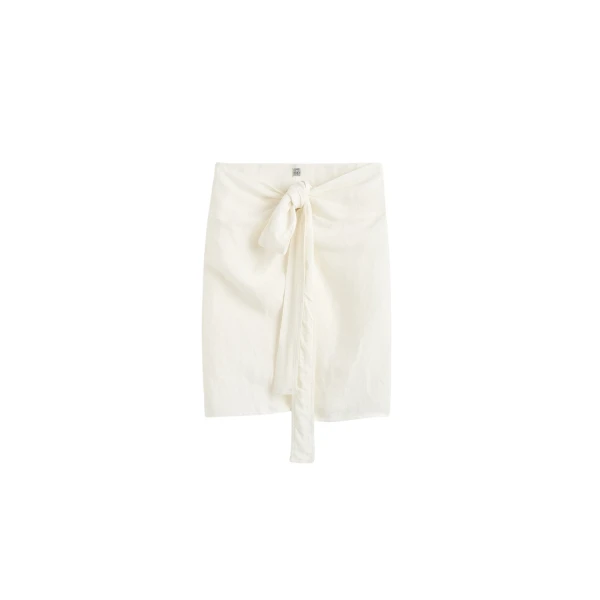 Totême Beach pareo in White - Beachwear - Scandinavian Minimalist Luxury at Luxury Shoes 