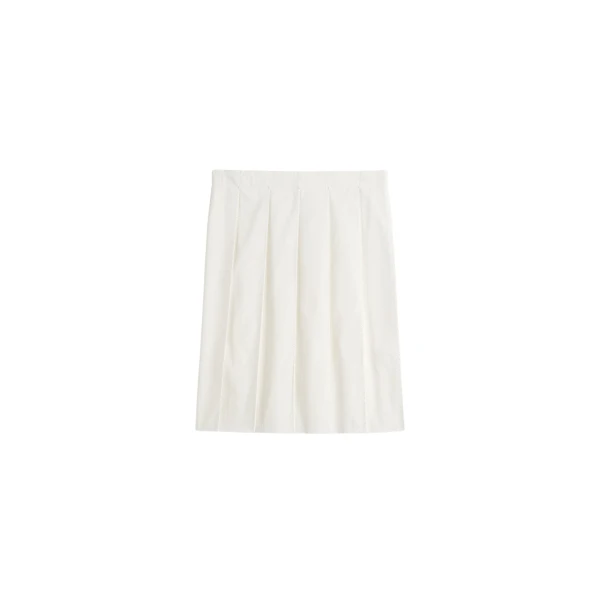 Totême Beaded pleat skirt in White - Skirts - Scandinavian Minimalist Luxury at Luxury Shoes 