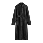 Toteme-Belted-leather-coat-in-Black47013_nobg Totême Belted leather coat in Black - Coats - Scandinavian Minimalist Luxury at Luxury Shoes