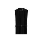 Totême Belted suede top in Black - Tops - Scandinavian Minimalist Luxury at Luxury Shoes 