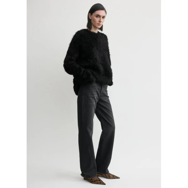 Totême Boxy alpaca knit in Black - Knitwear - Scandinavian Minimalist Luxury at Luxury Shoes 