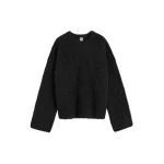 Totême Boxy alpaca knit in Black - Knitwear - Scandinavian Minimalist Luxury at Luxury Shoes 