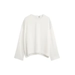 Totême Boxy satin top in White - Tops - Scandinavian Minimalist Luxury at Luxury Shoes 