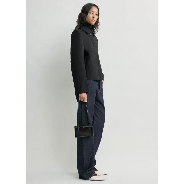 Totême Boxy twill jacket in Black - Jackets - Scandinavian Minimalist Luxury at Luxury Shoes 