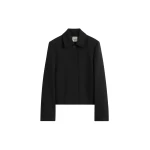 Totême Boxy twill jacket in Black - Jackets - Scandinavian Minimalist Luxury at Luxury Shoes 