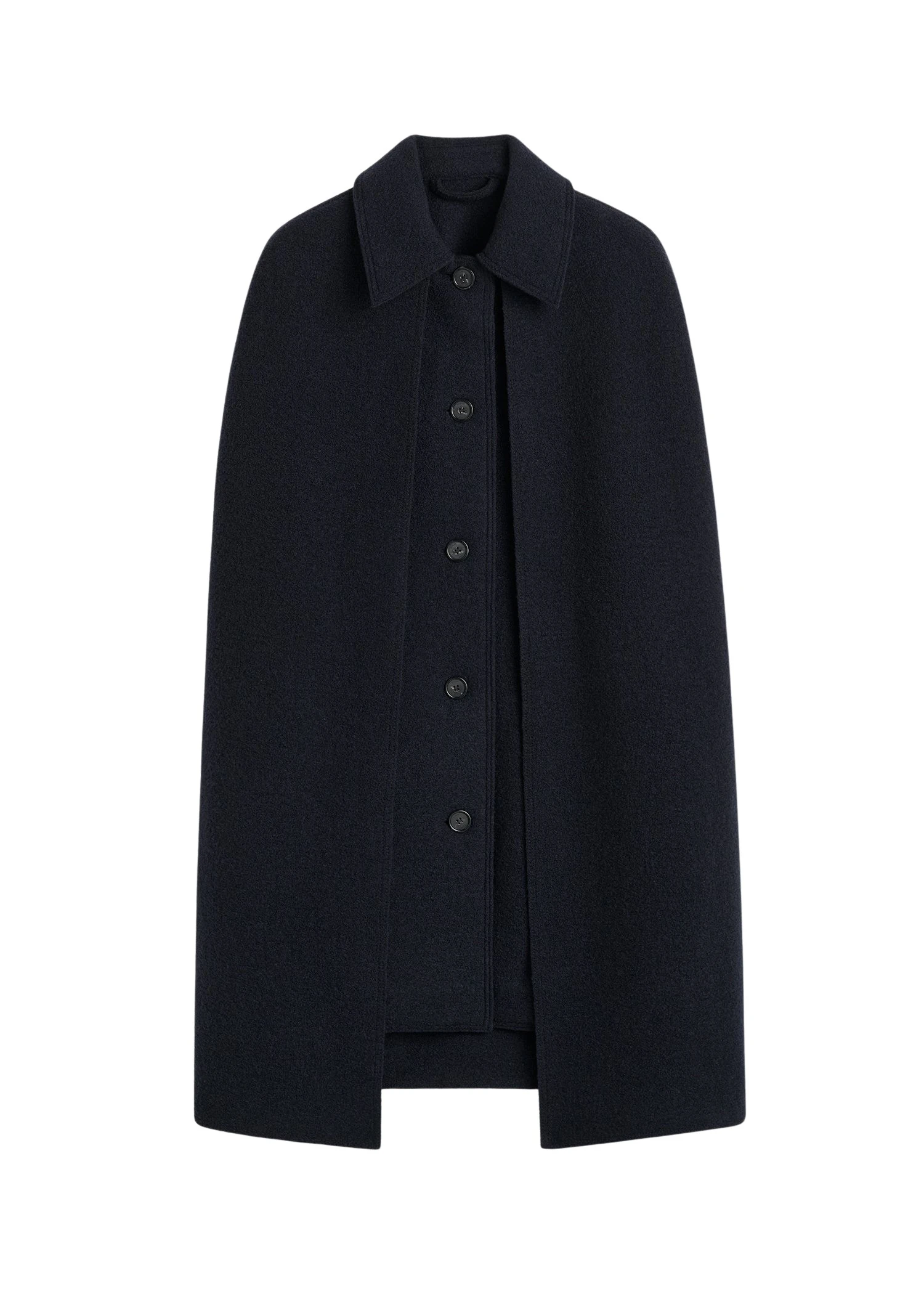 Toteme-Cape-coat-in-Navy27223_nobg Totême Cape coat in Navy - Jackets - Scandinavian Minimalist Luxury at Luxury Shoes