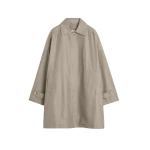 Totême Car coat in Taupe - Jackets - Scandinavian Minimalist Luxury at Luxury Shoes 