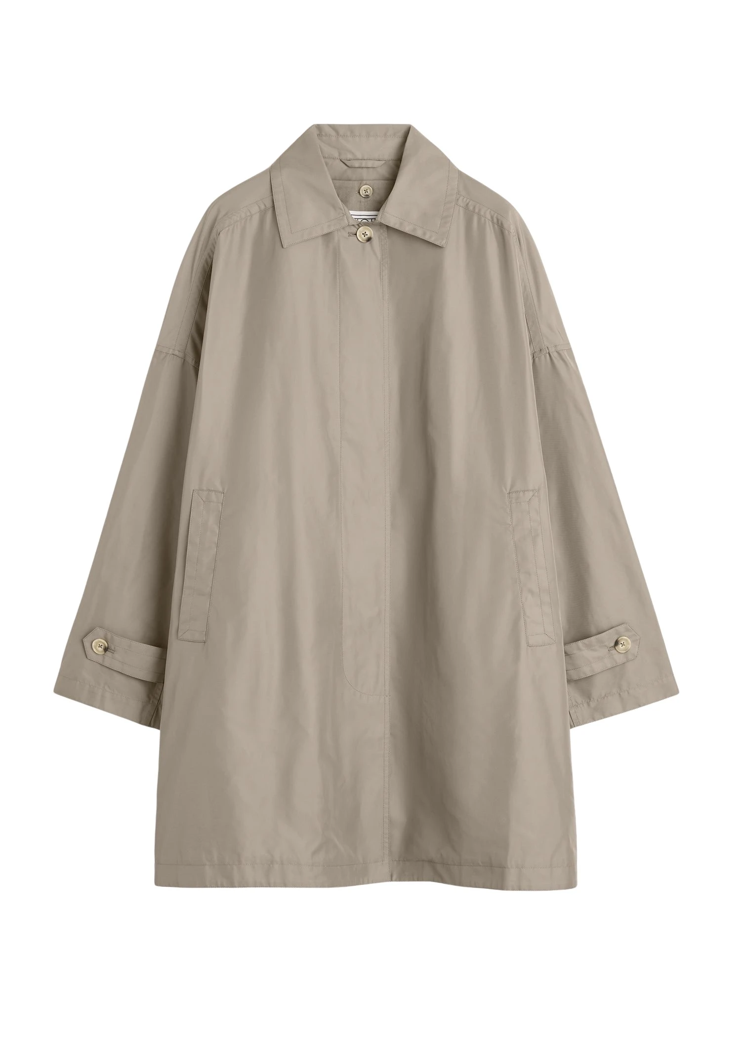 Toteme-Car-coat-in-Taupe53419_nobg Totême Car coat in Taupe - Jackets - Scandinavian Minimalist Luxury at Luxury Shoes