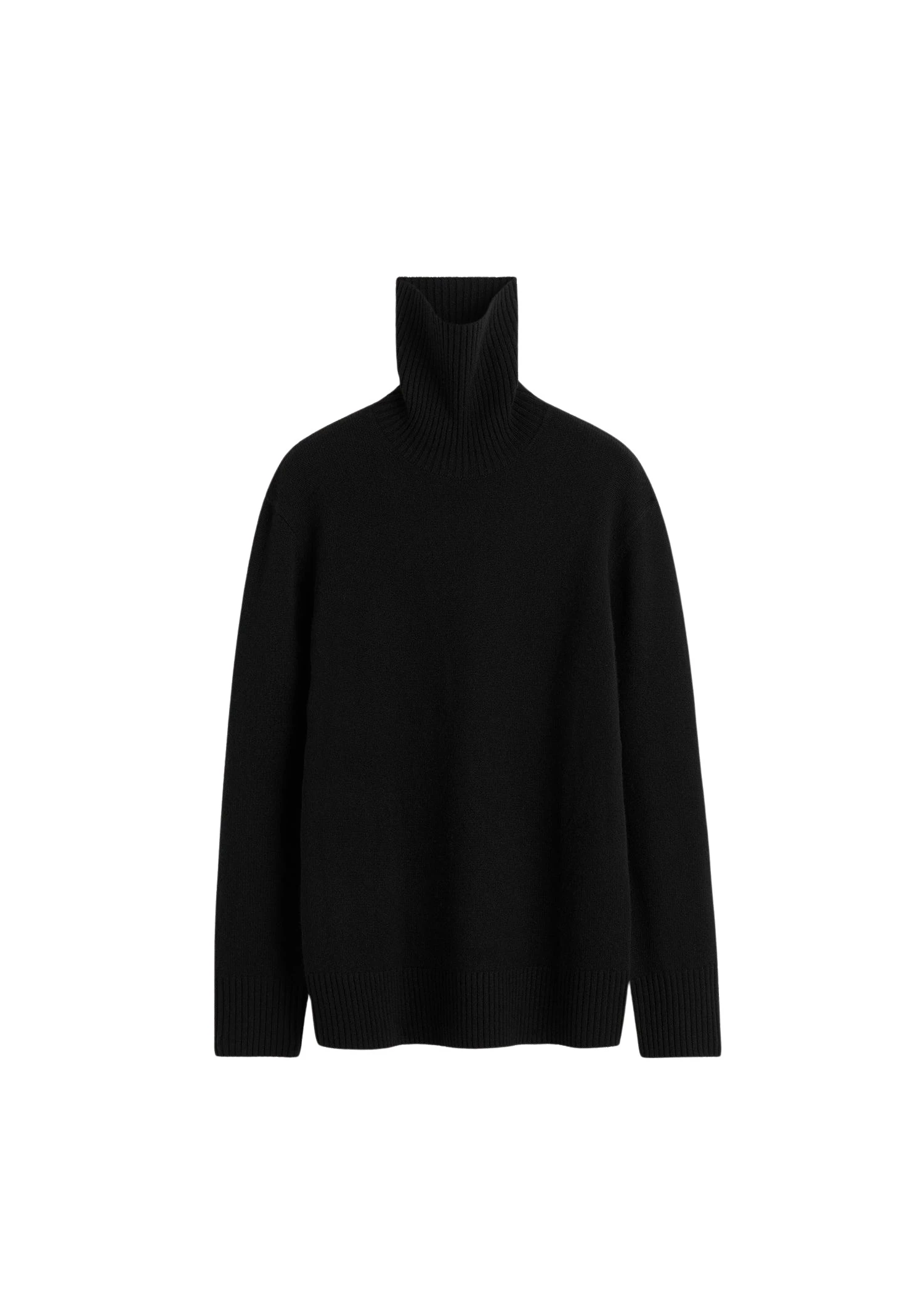 Toteme-Cashmere-turtleneck-in-Black74120_nobg Totême Cashmere turtleneck in Black - Knitwear - Scandinavian Minimalist Luxury at Luxury Shoes