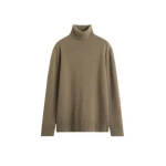 Totême Cashmere turtleneck in Hazel - Knitwear - Scandinavian Minimalist Luxury at Luxury Shoes 