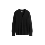 Totême Cashmere v-neck knit in Black - Knitwear - Scandinavian Minimalist Luxury at Luxury Shoes 