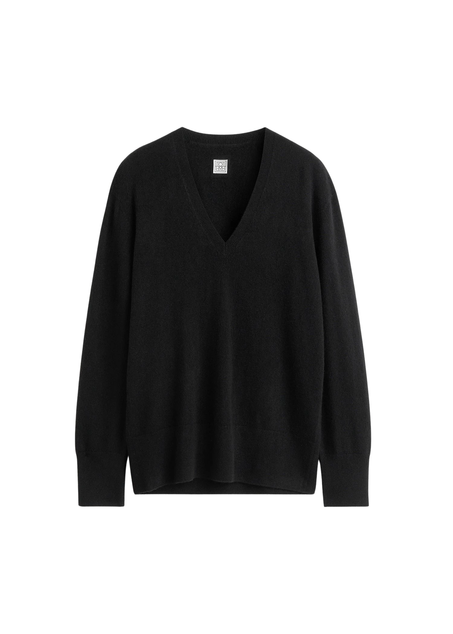 Toteme-Cashmere-v-neck-knit-in-Black72368_nobg Totême Cashmere v-neck knit in Black - Knitwear - Scandinavian Minimalist Luxury at Luxury Shoes