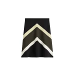 Totême Chevron stripe skirt in Black / Green - Skirts - Scandinavian Minimalist Luxury at Luxury Shoes 