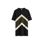Totême Chevron stripe tee in Black / Green - Knitwear - Scandinavian Minimalist Luxury at Luxury Shoes 