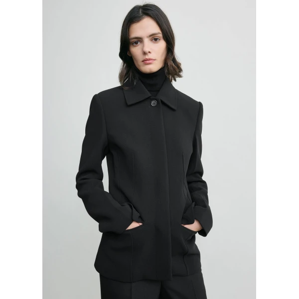 Totême Cinched pocket jacket in Black - Jackets - Scandinavian Minimalist Luxury at Luxury Shoes 