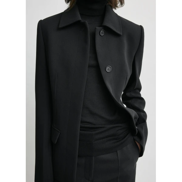 Totême Cinched pocket jacket in Black - Jackets - Scandinavian Minimalist Luxury at Luxury Shoes 