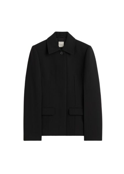 Totême Cinched pocket jacket in Black - Jackets - Scandinavian Minimalist Luxury at Luxury Shoes 