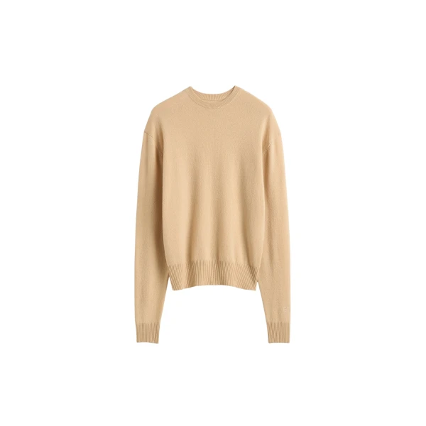 Totême Classic cashmere crew knit in Pale apricot - Knitwear - Scandinavian Minimalist Luxury at Luxury Shoes 