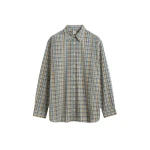 Totême Classic check shirt in Blue / Orange - Tops - Scandinavian Minimalist Luxury at Luxury Shoes 