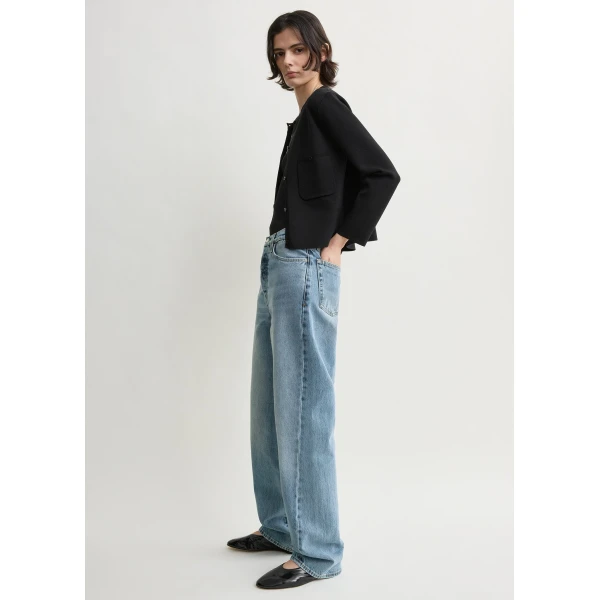 Totême Classic compact knit cardigan in Black - Knitwear - Scandinavian Minimalist Luxury at Luxury Shoes 