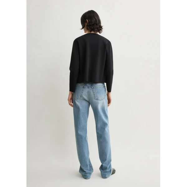 Totême Classic compact knit cardigan in Black - Knitwear - Scandinavian Minimalist Luxury at Luxury Shoes 