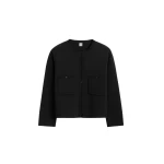Totême Classic compact knit cardigan in Black - Knitwear - Scandinavian Minimalist Luxury at Luxury Shoes 