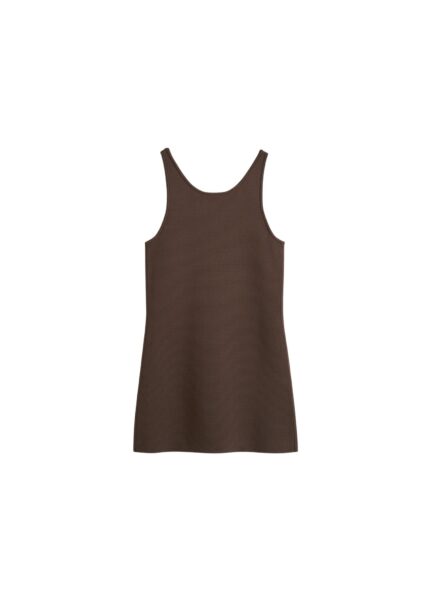 Totême Classic compact knit tank in Walnut - Knitwear - Scandinavian Minimalist Luxury at Luxury Shoes 