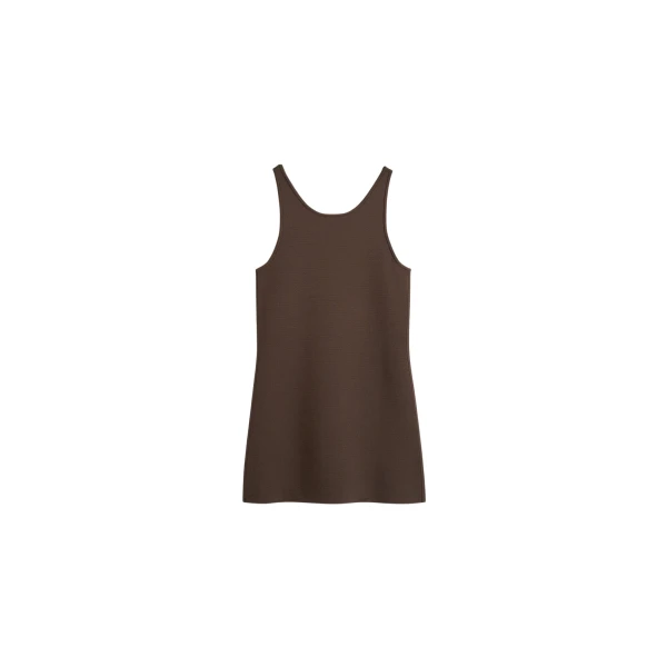 Totême Classic compact knit tank in Walnut - Knitwear - Scandinavian Minimalist Luxury at Luxury Shoes 