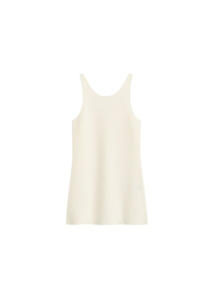 Totême Classic compact knit tank in White - Knitwear - Scandinavian Minimalist Luxury at Luxury Shoes 