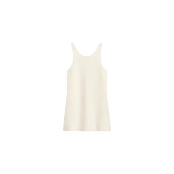 Totême Classic compact knit tank in White - Knitwear - Scandinavian Minimalist Luxury at Luxury Shoes 