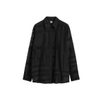 Totême Classic crochet shirt in Black - Tops - Scandinavian Minimalist Luxury at Luxury Shoes 