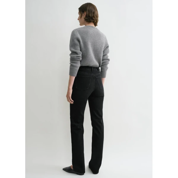 Totême Classic cut denim full length in Faded black - Pants - Scandinavian Minimalist Luxury at Luxury Shoes 