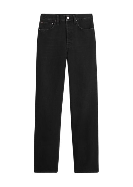Totême Classic cut denim full length in Faded black - Pants - Scandinavian Minimalist Luxury at Luxury Shoes 
