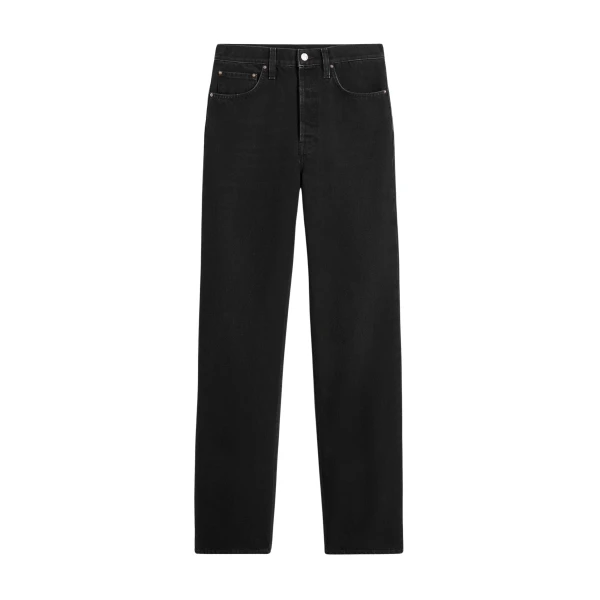 Totême Classic cut denim full length in Faded black - Pants - Scandinavian Minimalist Luxury at Luxury Shoes 