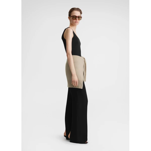 Totême Classic rib tank in Black - Tops - Scandinavian Minimalist Luxury at Luxury Shoes 