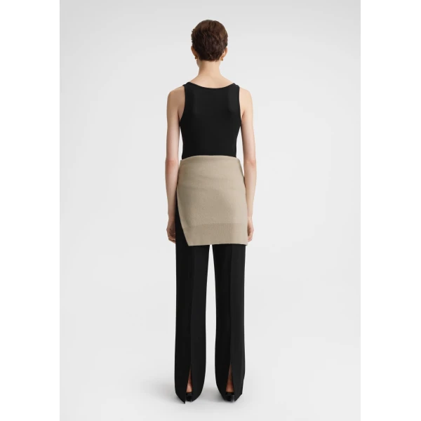 Totême Classic rib tank in Black - Tops - Scandinavian Minimalist Luxury at Luxury Shoes 