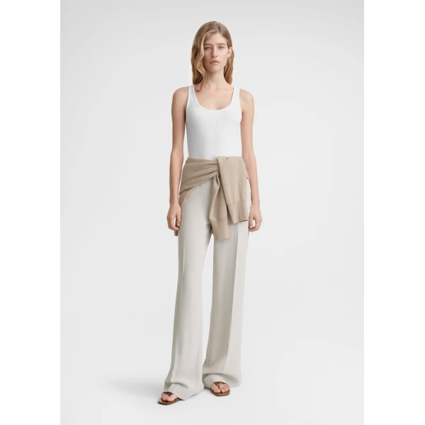Totême Classic rib tank in White - Tops - Scandinavian Minimalist Luxury at Luxury Shoes 