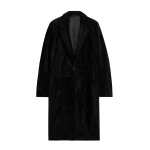 Totême Classic shearling coat in Black - Coats - Scandinavian Minimalist Luxury at Luxury Shoes 