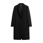 Totême Classic tailored coat in Black - Coats - Scandinavian Minimalist Luxury at Luxury Shoes 