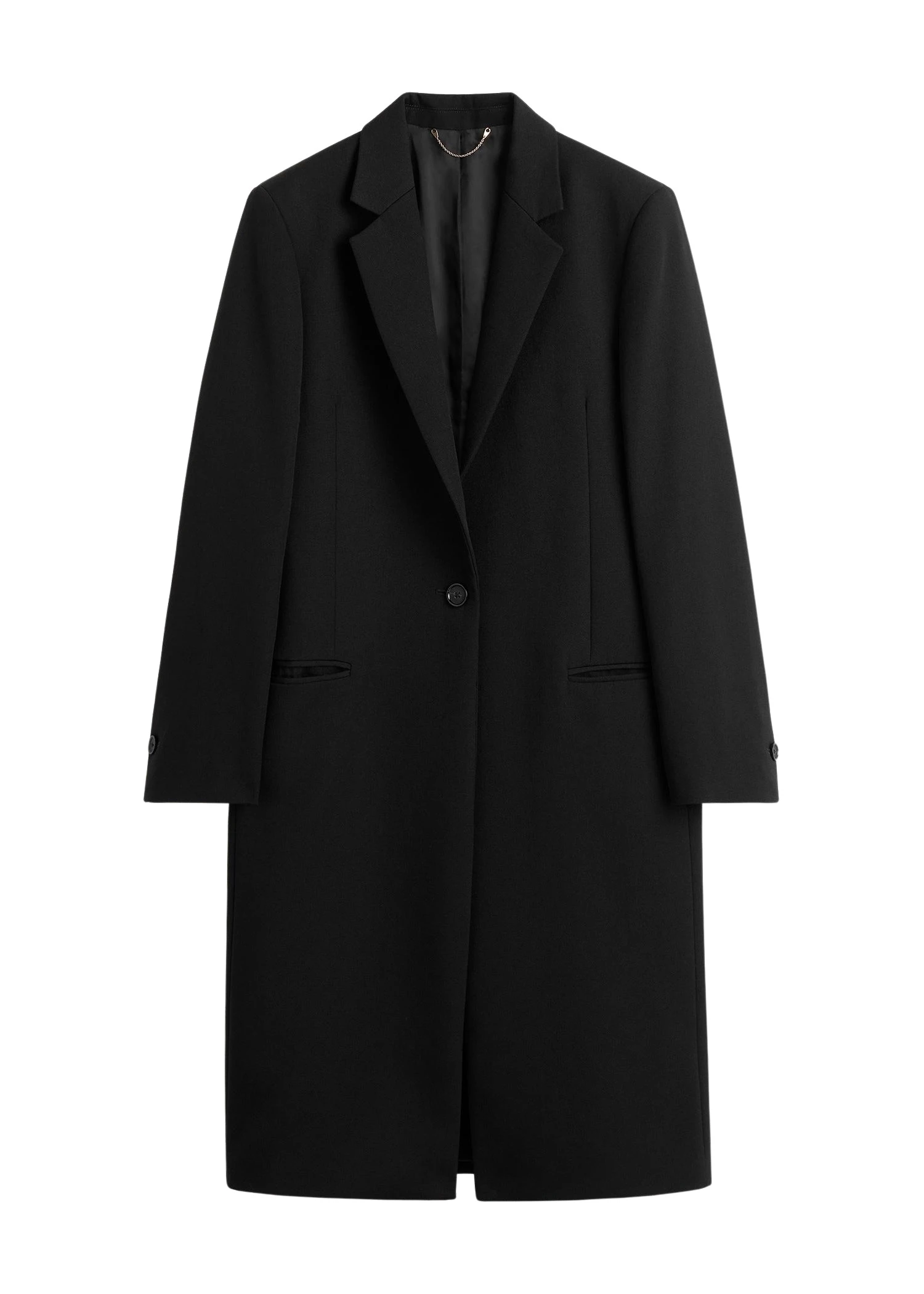 Toteme-Classic-tailored-coat-in-Black84214_nobg Totême Classic tailored coat in Black - Coats - Scandinavian Minimalist Luxury at Luxury Shoes