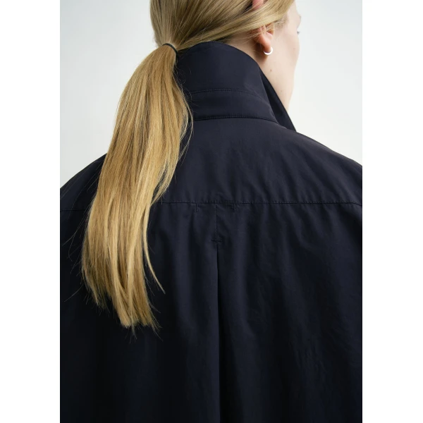 Totême Classic tumbled shirt in Midnight - Tops - Scandinavian Minimalist Luxury at Luxury Shoes 